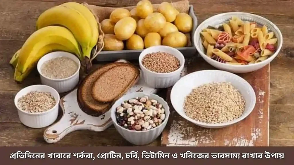 প্রতিদিনের খাবারে শর্করা, প্রোটিন, চর্বি, ভিটামিন ও খনিজের ভারসাম্য রাখার উপায়